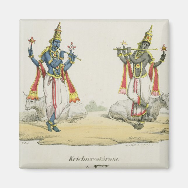 Krishna Venugopala, eingraviert von de Marlet und  Magnet (Vorne)