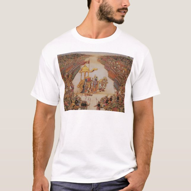 Krishna weist Arjuna an T-Shirt (Vorderseite)