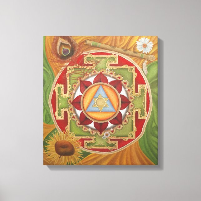 Krishna Yantra Print Leinwanddruck (Vorderseite)