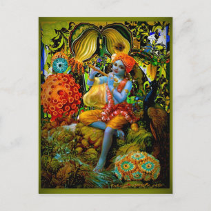Krishna's Flute Postkarte