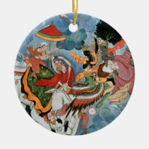 Krishnas Kampf mit INDRA, c.1590 Keramik Ornament