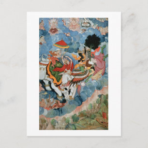 Krishnas Kampf mit Indra, c.1590 Postkarte