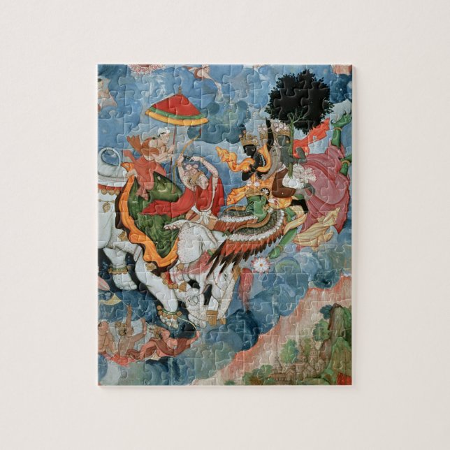 Krishnas Kampf mit INDRA, c.1590 Puzzle (Vertikal)