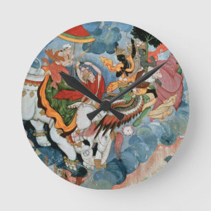 Krishnas Kampf mit INDRA, c.1590 Runde Wanduhr
