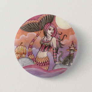 Krista - Halloween-Meerjungfrau-Knopf Button