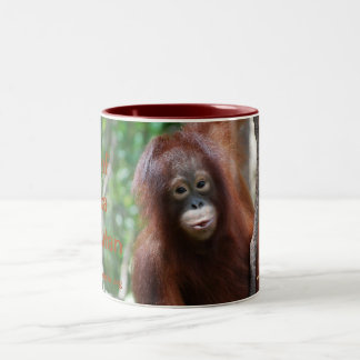 Krista Orang-Utan Fanclub-Tasse Zweifarbige Tasse
