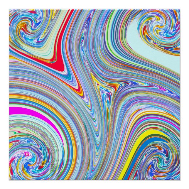 Kristall 5 Swirl Perfektes Poster (Vorderseite)