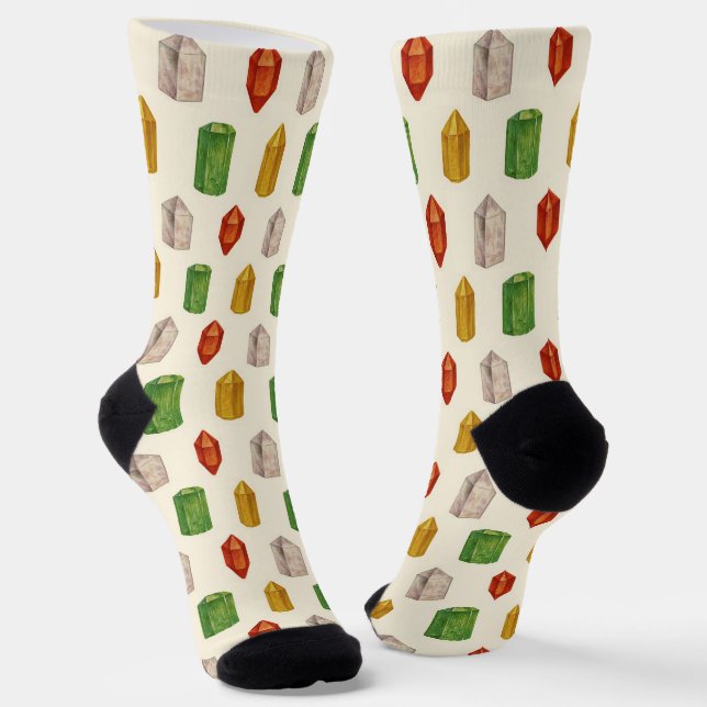 Kristall-Besatz-Socken Socken (Gewinkelt)