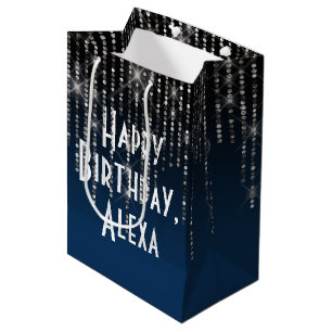 Kristall Bling Geburtstag und Name Mittlere Gesche Geschenktüte