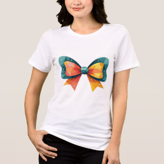 Kristall Bow Krawatte T - Shirt - Funkeln Hotfix D