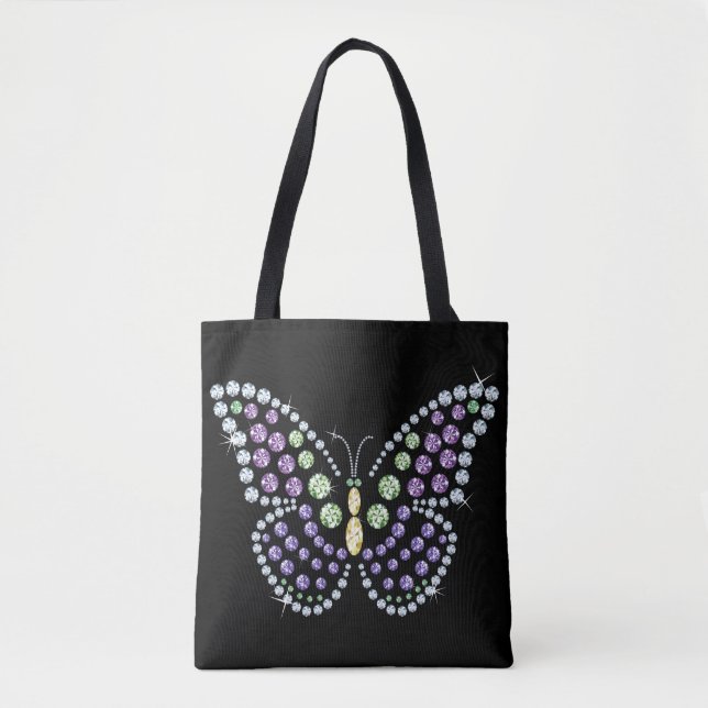 Kristall Butterfly Design Totbeutel (Vorderseite)