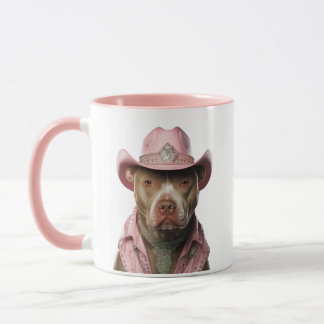 Kristall Cowboy Pitbull Tasse