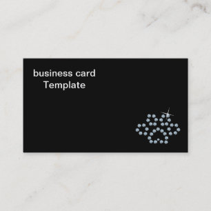 Kristall Diamond Dog Paw Business Cards Visitenkarte