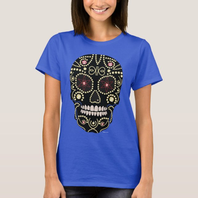 Kristall Diamond Skull Design Tee Shirt (Vorderseite)
