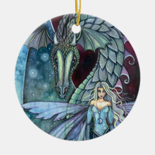 Kristall-Drachen-Schmuck von Molly Harrison Keramikornament