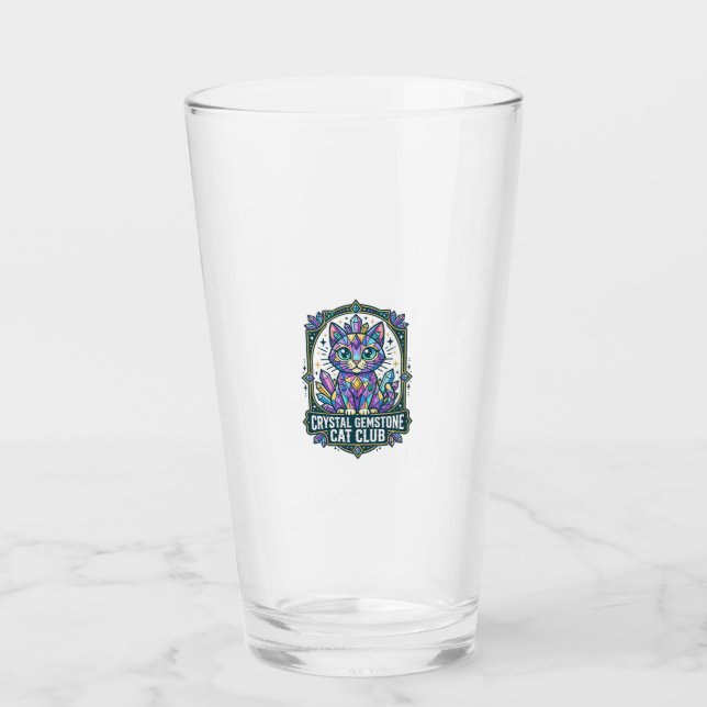 Kristall-Edelstein-Katze Katzen-Mama-Geschenkidee  Glas (Vorderseite)