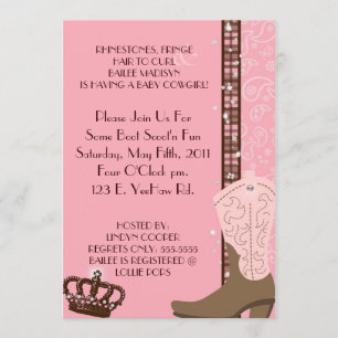 KRISTALL, FRANSE u. ZACKEN 2 COWGIRLS Einladung