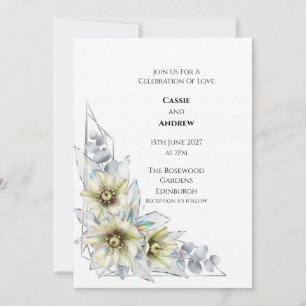 Kristall-Hellebore-Botanische-Hochzeitseinladung Einladung