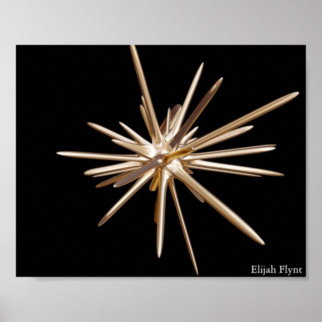 Kristall in 3d poster (Vorne)