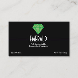 Kristall Jewel - Kristall Emerald Logo Business Visitenkarte