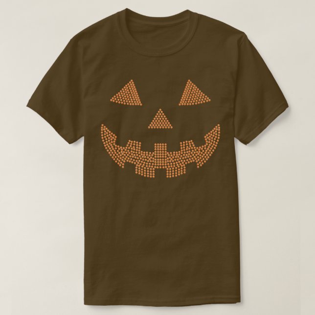 Kristall Pumpkin Jack O'Lantern zu Halloween Pa T-Shirt (Design vorne)