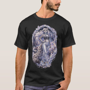 Kristall-Punk-Schneeleopard T-Shirt