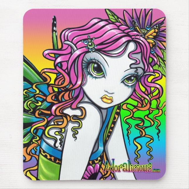 "Kristall" Regenbogen-Süßigkeits-feenhafte Kunst Mousepad (Vorne)