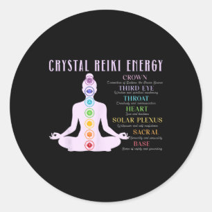 Kristall Reiki Energie Chakra Reiki Yoga Holistisc Runder Aufkleber