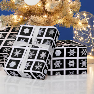 Kristall-Schneeflocken Glänzendes Geschenkpapier