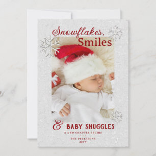 Kristall Snowflakes Holidays Kinderankündigung Feiertagskarte