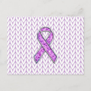 Kristall Stil Rosa Band Aufklärungs Strickmuster Postkarte