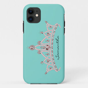 Kristall Tiara iPhone 5 Case-Mate Case (aqua)