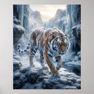 Kristall-Tiger Gefrorener-Dawn Poster
