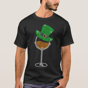 Kristall Wine Glasses Drinks St Patricks Day T T-Shirt