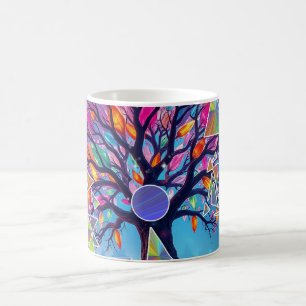 Kristallabstrakter Baum Kaffeetasse