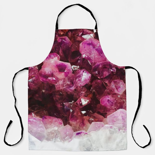 Kristallamethyst lila Mineral Schürze (Vorderseite)