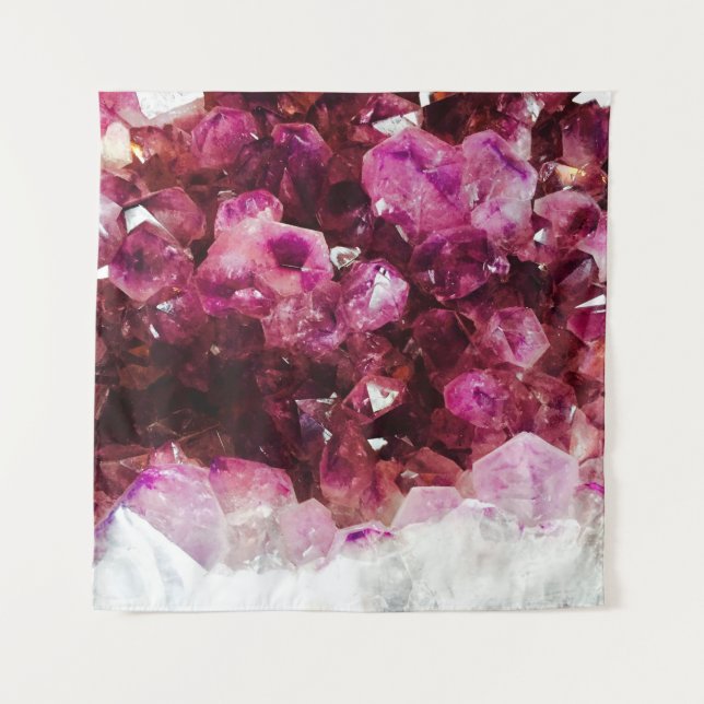Kristallamethyst lila Mineral Wandteppich (Vorderseite)