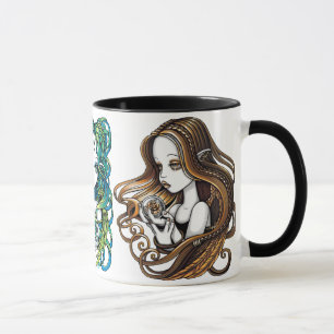 Kristallball-Engels-Fantasie-Kunst-Tasse Tasse