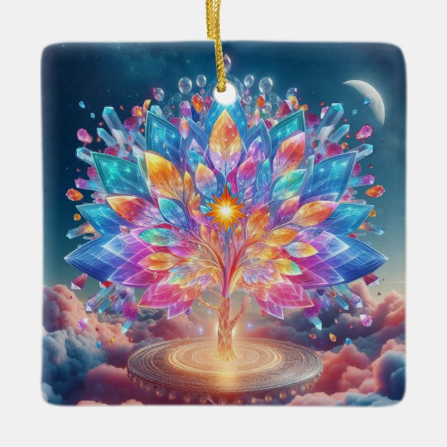 Kristallbaum Keramikornament (Vorderseite)