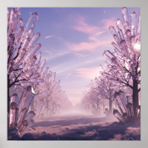 Kristallbäume-Allee am rosa Horizont