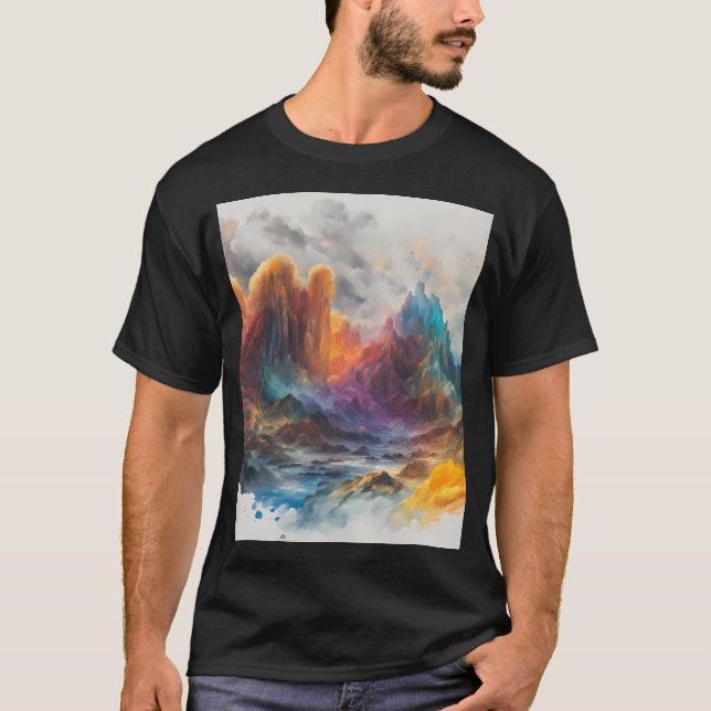 Kristallberge Grafik T-Shirt (Vorderseite)
