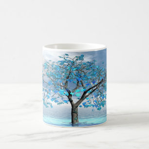 Kristallblauer Baum Kaffeetasse