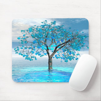 Kristallblauer Baum-Mauspad Mousepad