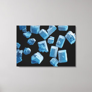 Kristalle des Salzes (NaCl) Leinwanddruck