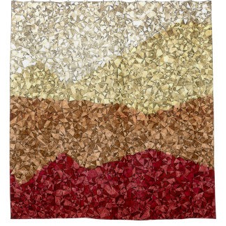 Kristalle in Earthtones, Schichten Duschvorhang