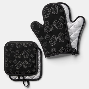 Kristalle Ofenhandschuh & Topflappen-Set