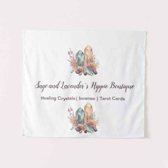 Kristalle und Blume Wandteppich (Vorderseite (Horizontal))