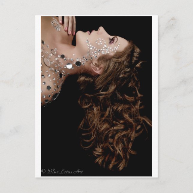 Kristalle und Haare Postkarte (Vorderseite)