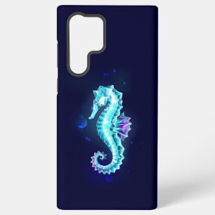 Kristalleis-Seepferdchen auf blauem Hintergrund Samsung Galaxy Hülle