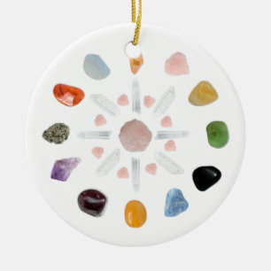 *~* Kristallenergie Edelstone Chakra Keramik Ornament